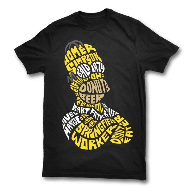 Camisa Camiseta 100% Algodão Fio 30.1  Desenho Homer Simpsons Personalizada com Estampas em DTF. Envio Rápido