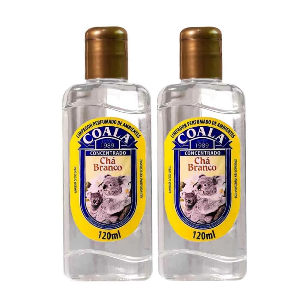 Essência Limpador Perfumado 120mL Chá Branco Coala Kit com 2 Unidades