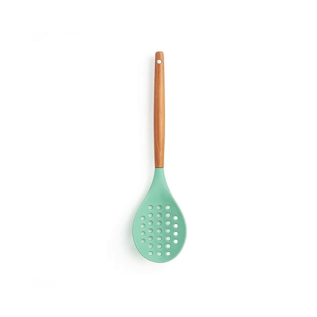 Escumadeira de Silicone 31cm com Cabo de Madeira Art House