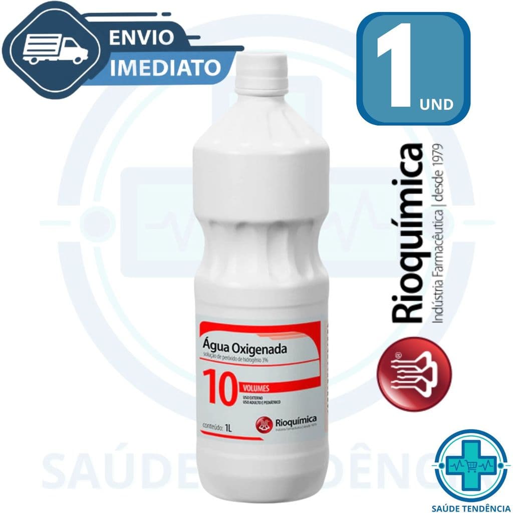 Água Oxigenada 10 Volumes de 1 Litro Rioquímica