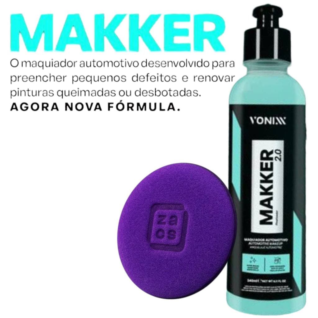 Makker Maquiador Automotivo Renova Pintura Defeitos Vonixx 240 ml + Aplicador Zacs