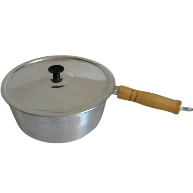 Panela Caçarola Alumínio Batido Fundido Polido com Cabo longo tipo frigideira Nº 16  utensílios domésticos casa cozinha