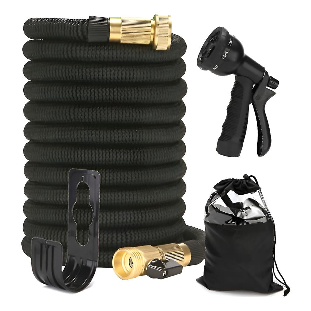 Kit Mangueira Jardim E Esguicho Expansivel Antitorção 30m