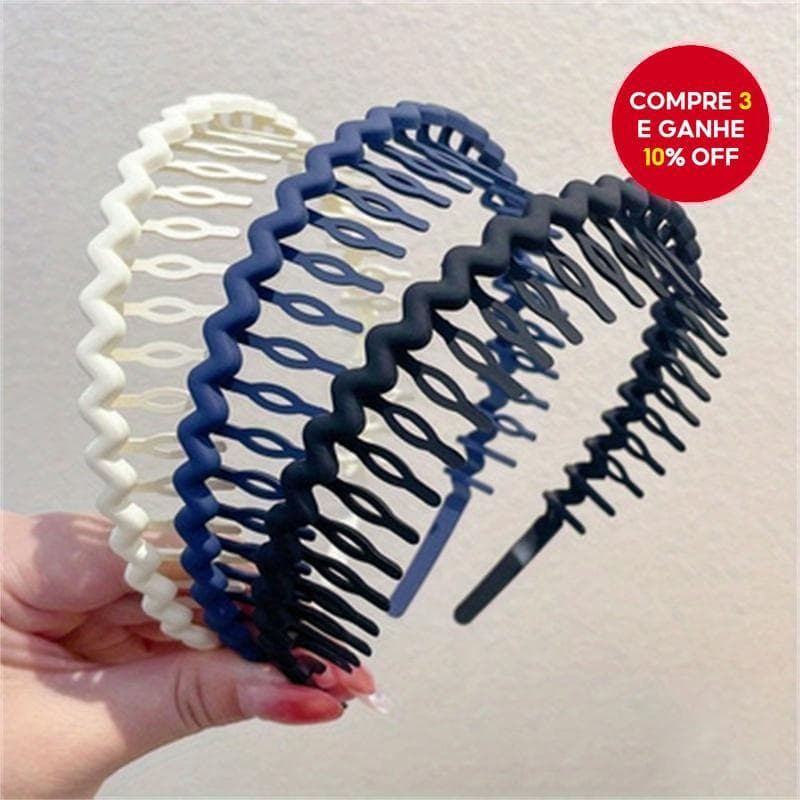 Conjunto de 1/2/3 tiaras flexíveis em zigzag, antideslizantes, para mulheres e meninas Lucky Star