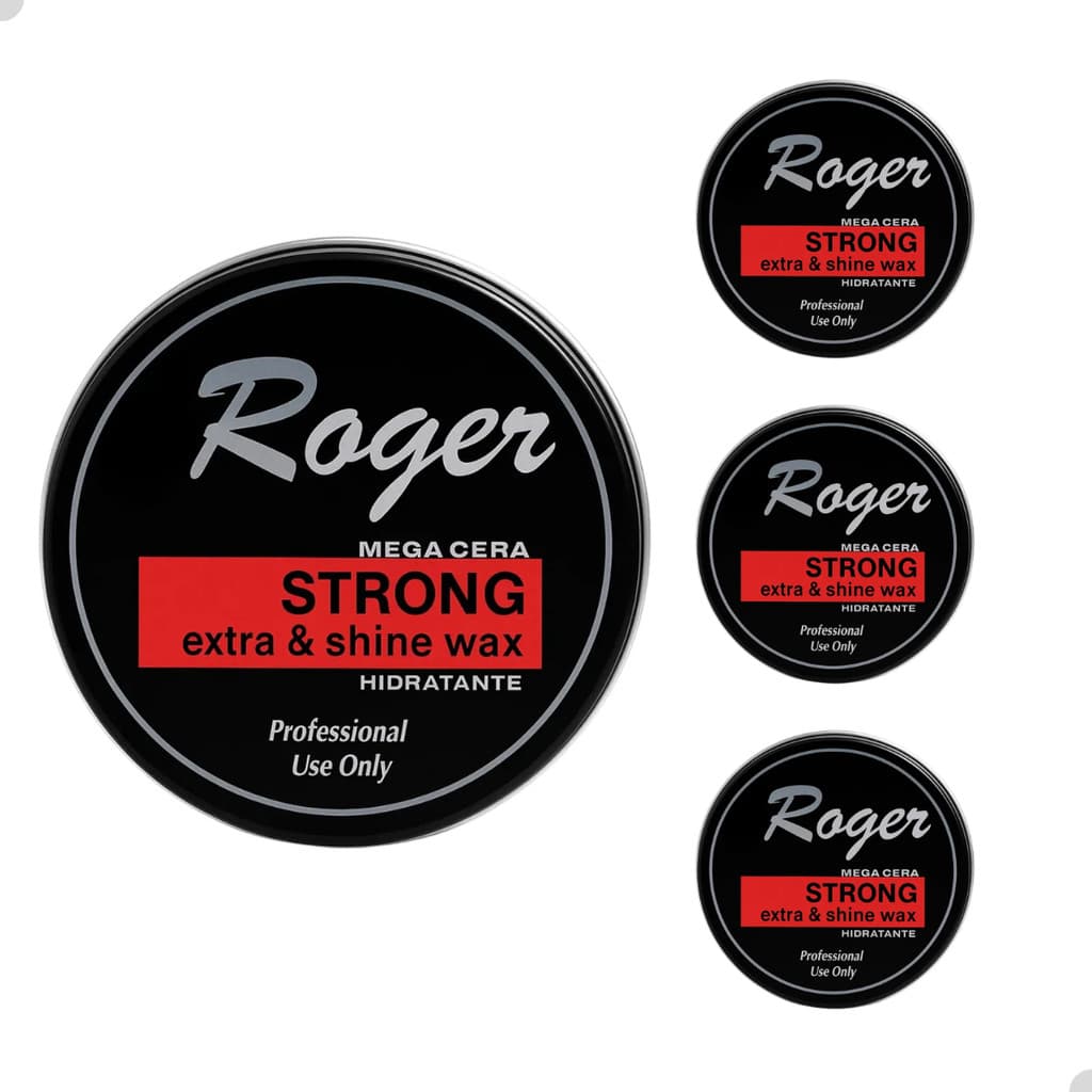 Pomada Capilar Masculina Mega Cera Strong 250g Roger 3uni