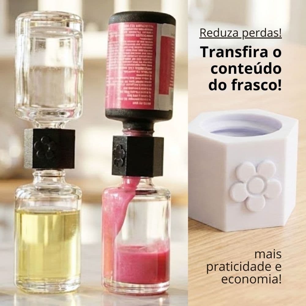 DuoGota Conector para transferência de esmaltes e preparadores entre frascos
