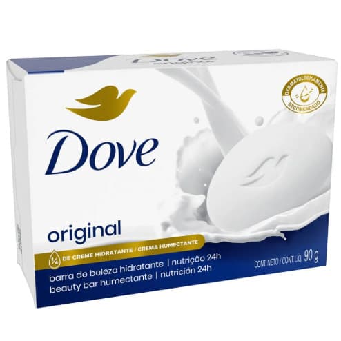 Sabonete Dove Original Em Barra 90g ( 1UNID ) | ¼ Creme Hidratante, Suavidade E Hidratação Para A Pele