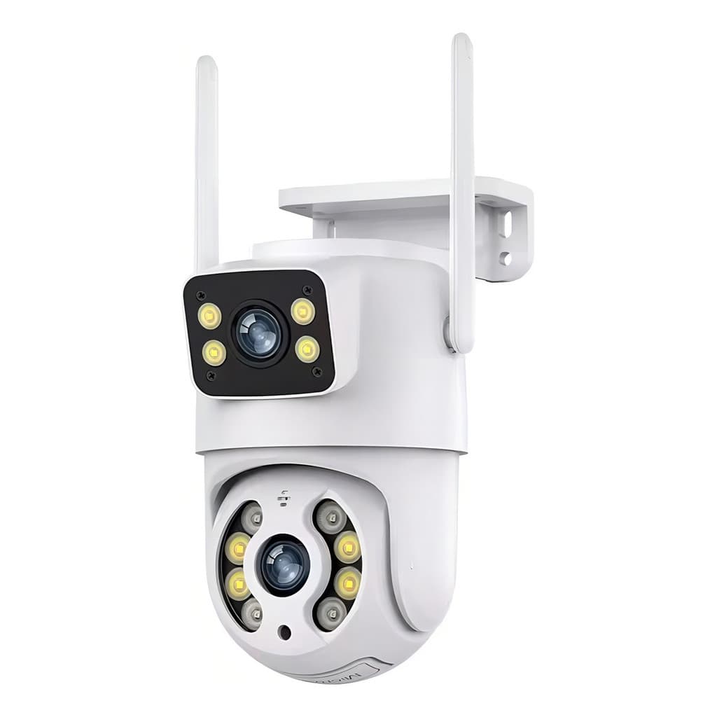 4KIT Câmera de Segurança A31-IC Lente Dupla 3MP PTZ Wi-Fi 2.4G, Visão Noturna Colorida, IP66, Áudio Bidirecional, Icsee