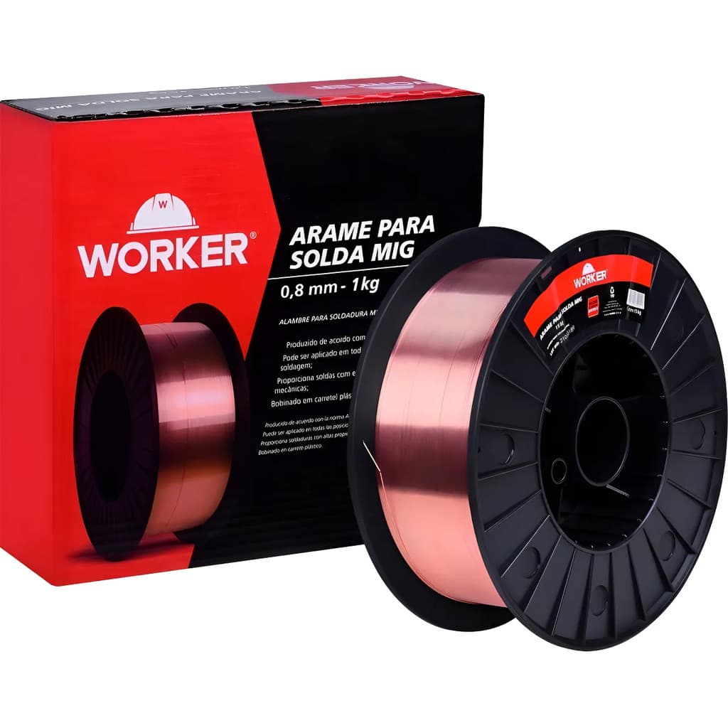 Arame Para Solda Mig 0,8 1kg Uso Com Gas Worker