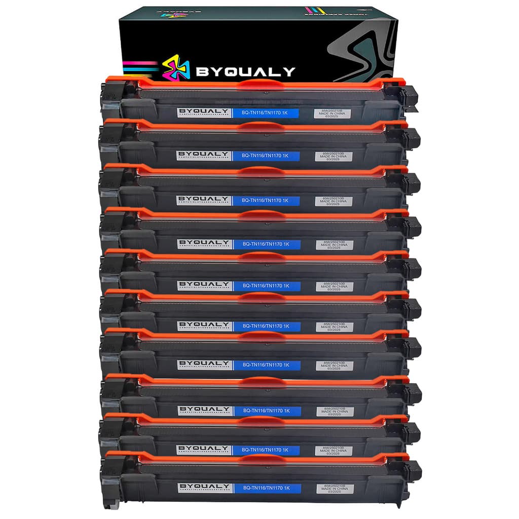 Kit 10 Toner Byqualy Compatível Brother Tn116 Hl-l1232 Hl-l1232w L1232WV HL-L1222V DCP-L1632 L1632W