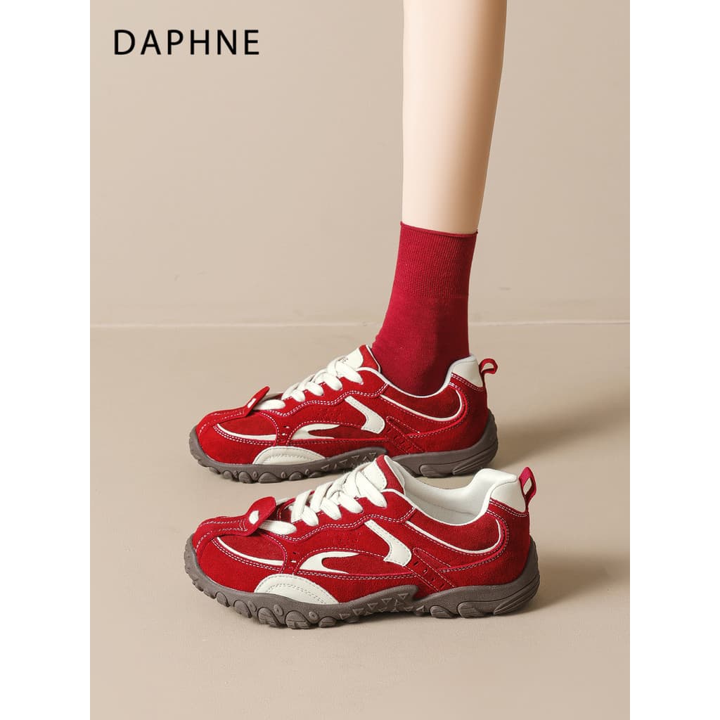 Daphne sapatos de treinamento alemão vermelho de venda quente feminino 2026 novo estilo verão Forrest Gump tênis de sola