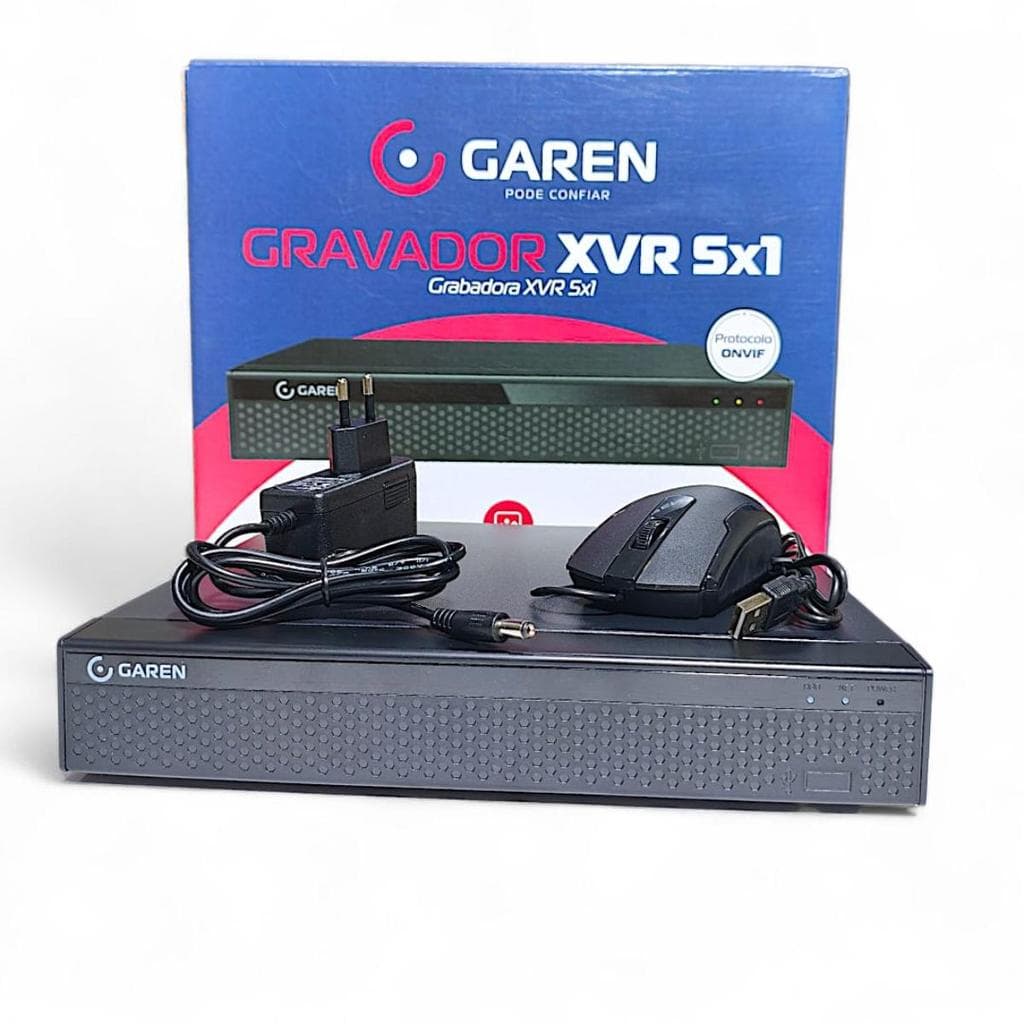 Dvr Xvr Gravador Digital Full Hd 1080p h265+ Garen 8 Canais