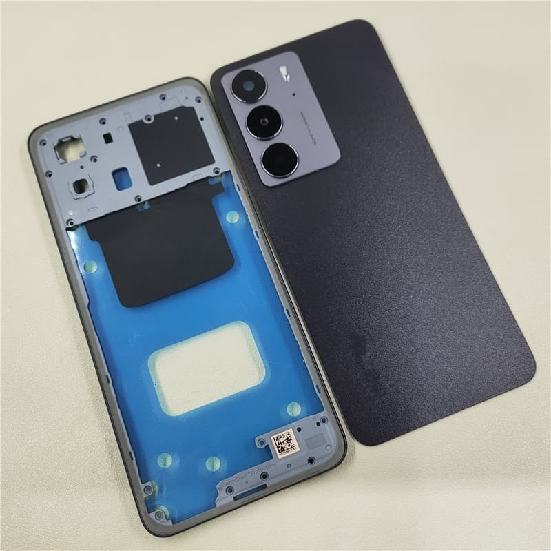 Para Realme C75 Telefone Habitação Quadro Médio + Bateria Capa Traseira Caso Painel Com Substituição Lente Da Câmera