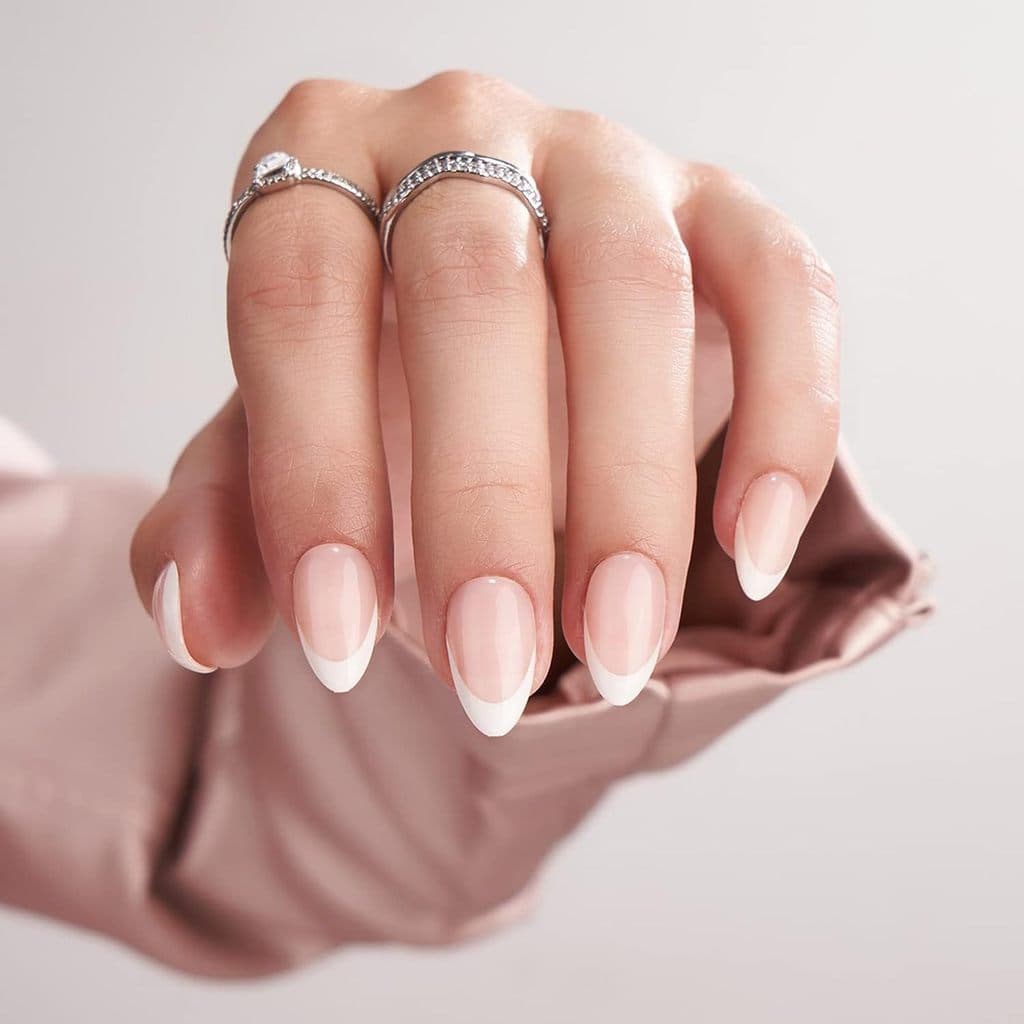 30pcs Unhas Postiças Francesas Curtas, Reutilizáveis com Kit, Fácil Remover, Para Rotina Diária