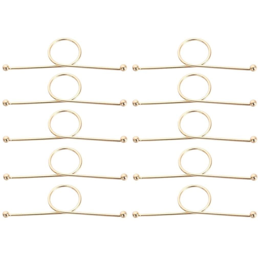 Kit 10 Anel Unha Foto Dourado Decoração Manicure Alongamento