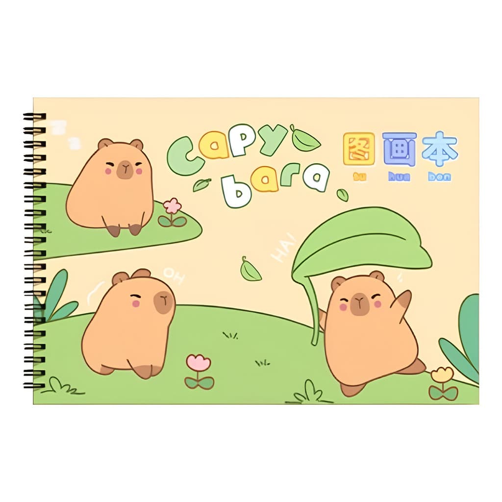 Caderno De Desenho Infantil Capybara 28 Folhas