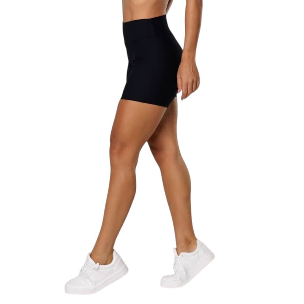 Shorts Curto Feminino Poliamida Academia Treino Preto Summer Pro
