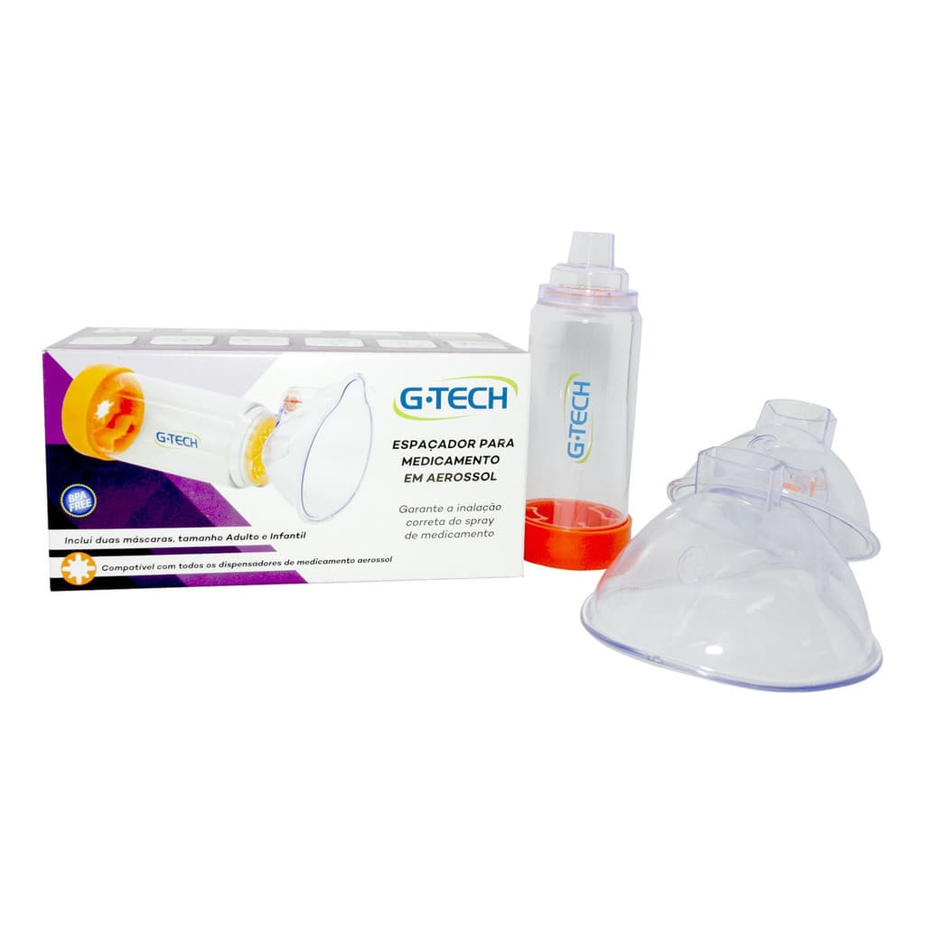 Espaçador P/ Medicamento Aerosol Bombinha Adulto E Infantil
