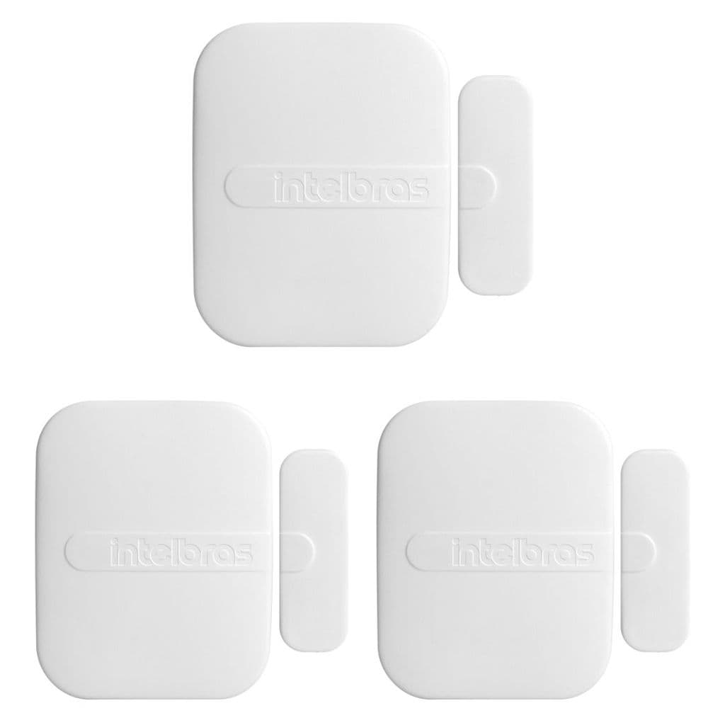 Kit 3 Sensores Magnéticos Sem Fio Xas 4010 Smart Intelbras