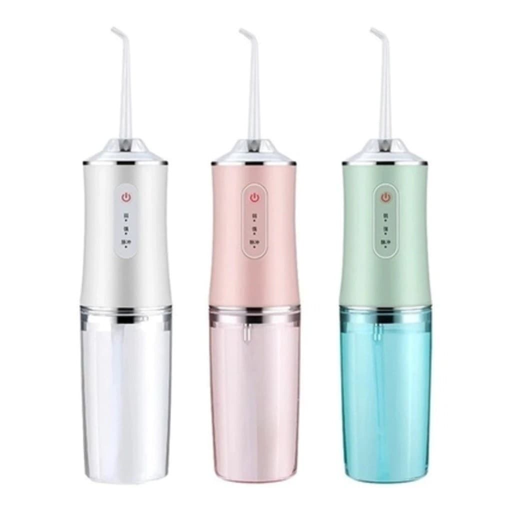 Irrigador Bucal USB Multifuncional 3 em 1 Jato Água Fio Dental Limpador Dentes