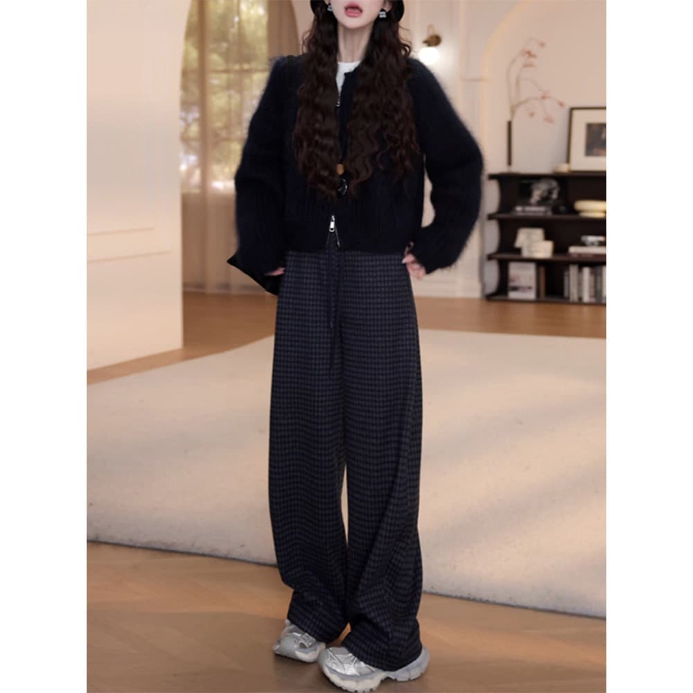 G roupas de outono inverno de ótima aparência combinando com um conjunto completo 2026 novo estilo cardigã de malha com