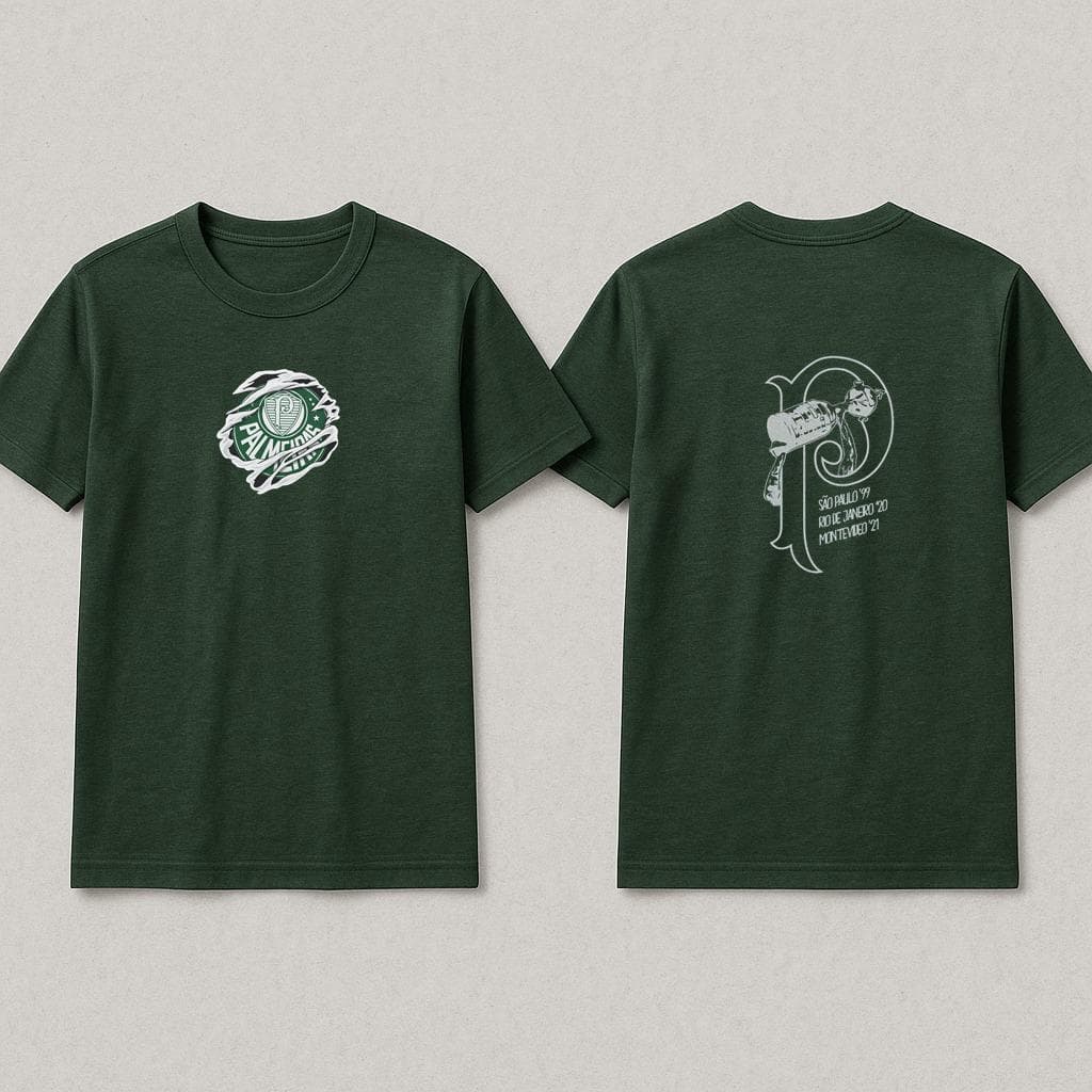 Camiseta T-shirt Personalizada Time Avant Palmeiras Verdão Libertadores Estampada P ao G3 Plus Size