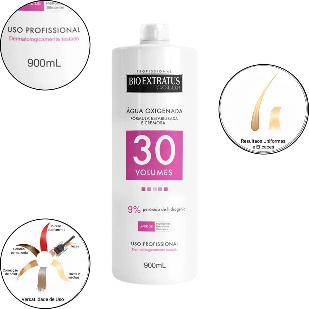 Água Oxigenada Bio Extratus 30 Volumes Cremosa 900ml