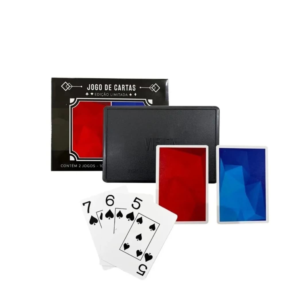 Baralho de Cartas Plástico Poker Truco Buraco Jogo