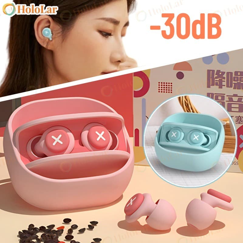 Tampões Auriculares De Silicone Isolamento Acústico Redução De Ruído Com Esponja Macia Protetor Auricular para dormir-HL