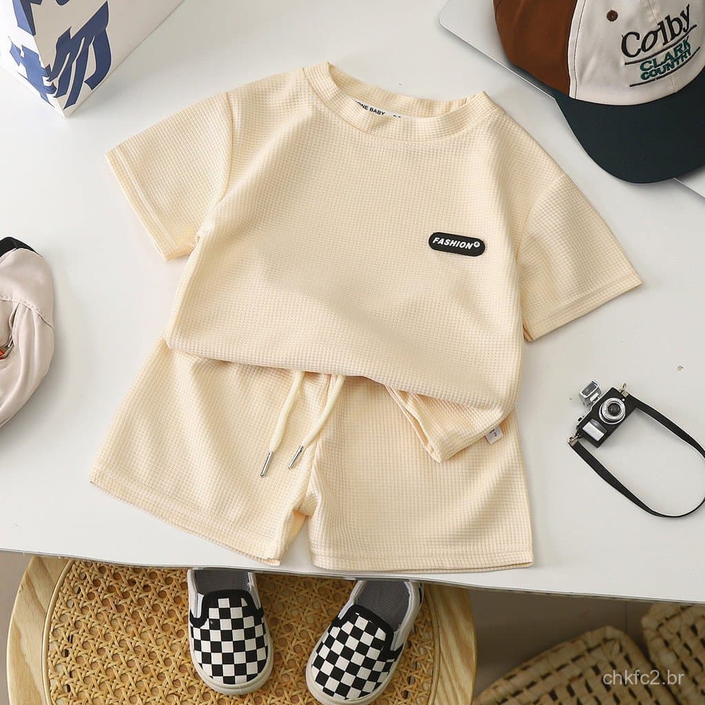 Verão crianças meninos meninas roupas ternos crianças dos desenhos animados camiseta Shorts 2 peças/Set ternos esportivo
