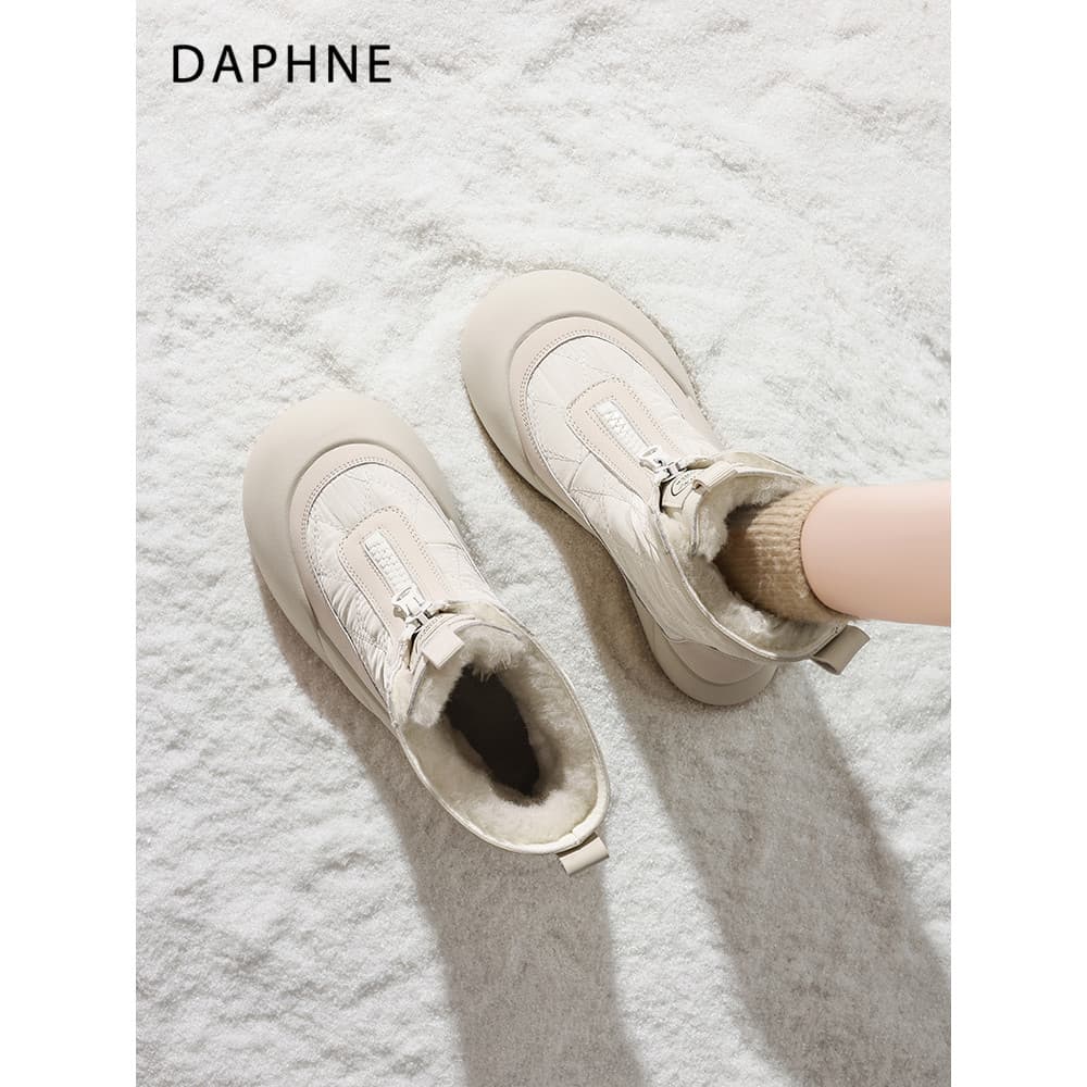 Daphne botas de neve de sola grossa à prova de frio feminino 2026 inverno novo estilo velo quente botas femininas nordes