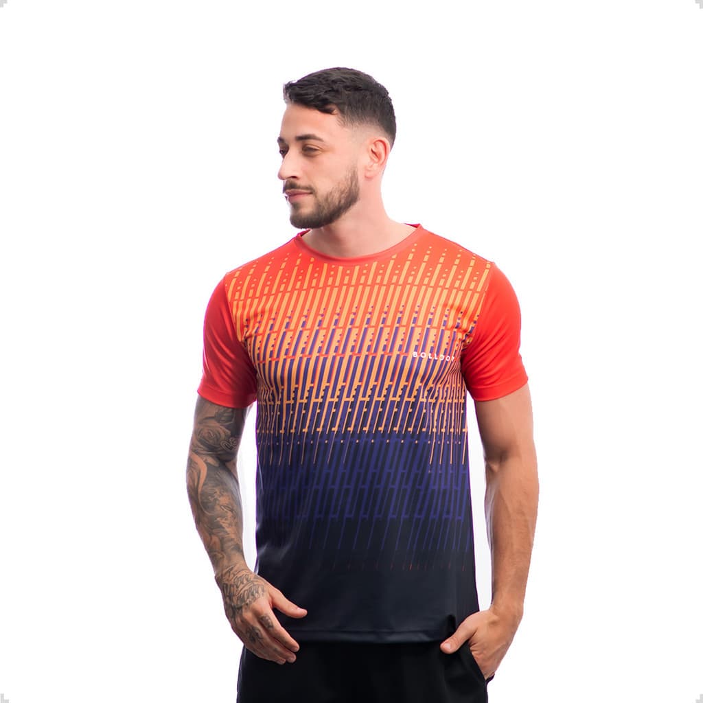 Camisa Dry Fit Masculina Academia Com Proteção Uv Bld25