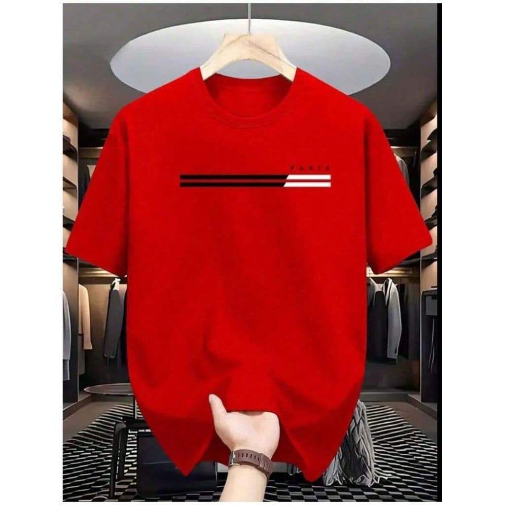 Camiseta Unissex Paris 2 faixas 100% algodao manga curta