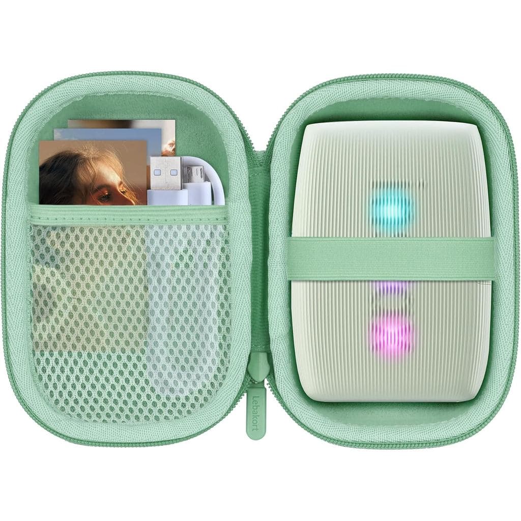 Estojo de Armazenamento Compatível com Impressora de Smartphone Fujifilm Instax Mini Link 3 2 1 (Estojo Verde Sálvia)