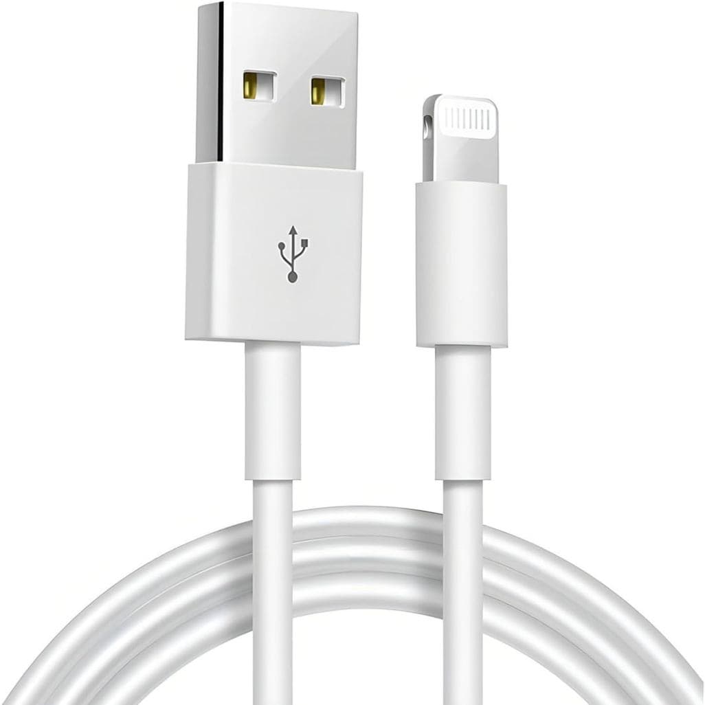Cabo USB para Lightning Reforçado 1M, Compatível com iPhone 6 ao14 Pro Max – Carregamento Turbo e Transferência de Dados