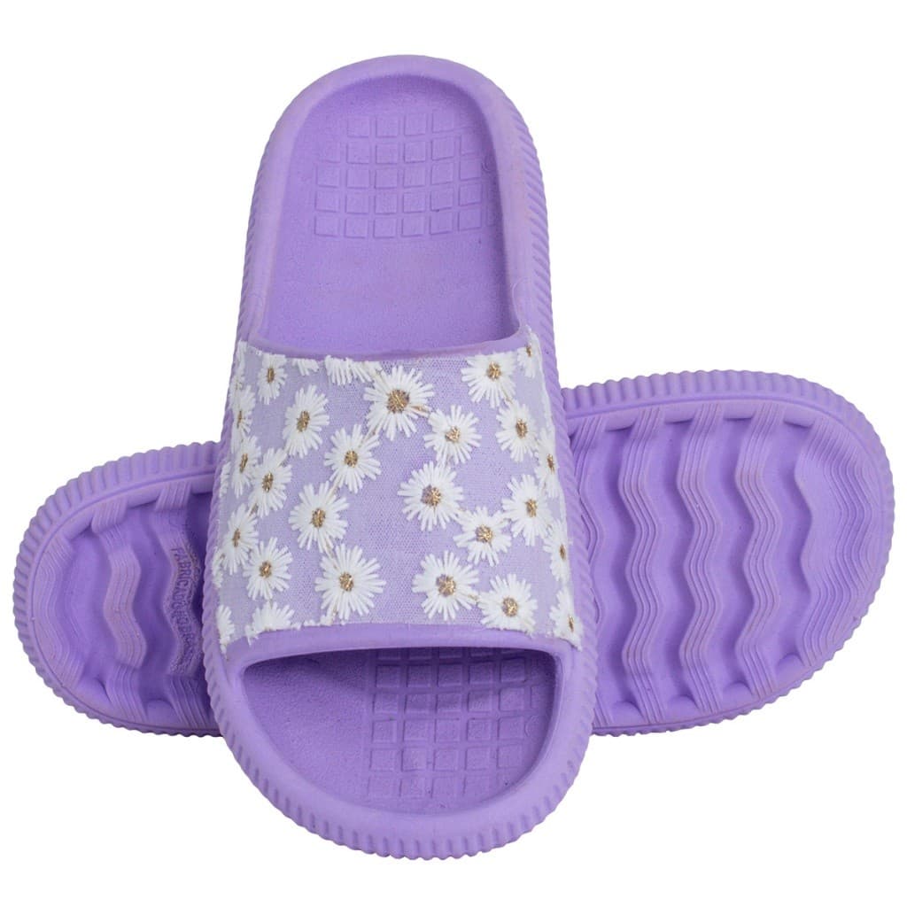 Sandália Chinelo Nuvem Infantil Slide Flores Renda Confortavel Leve Antiderrapante Dia a Dia Casual