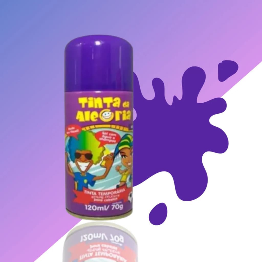 Tinta Spray Temporário Para Cabelo 150Ml Roxo