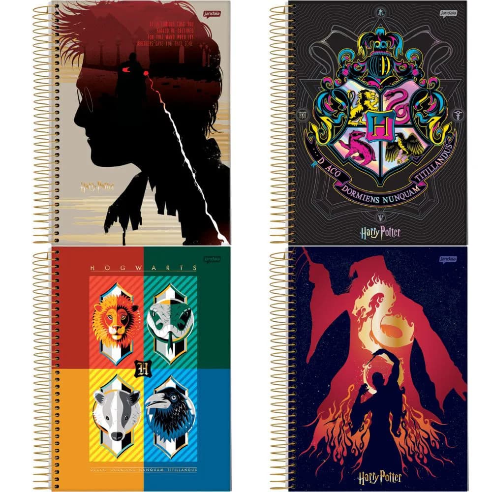 Caderno Harry Potter HP Hogwarts 240 Folhas 12 Matérias