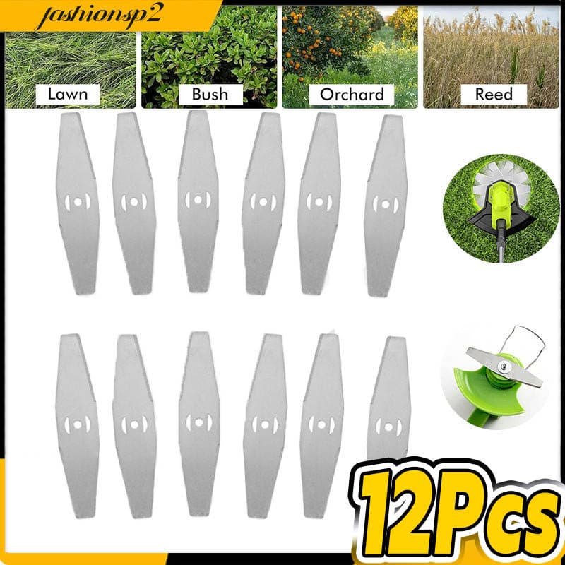 Kit 12 Peças Lâmina Faca Para Roçadeira Lâmina Para Aparador De Grama Lâmina De Serra Para Cortador De Grama Bermas