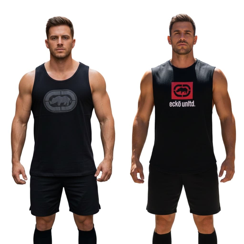 Regata Ecko Unltd Masculina 100% Algodão Original Gola Careca Academia Verão