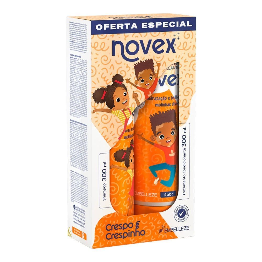 Kit Shampoo e Condicionador Novex 300ml Crespo e Crespinho