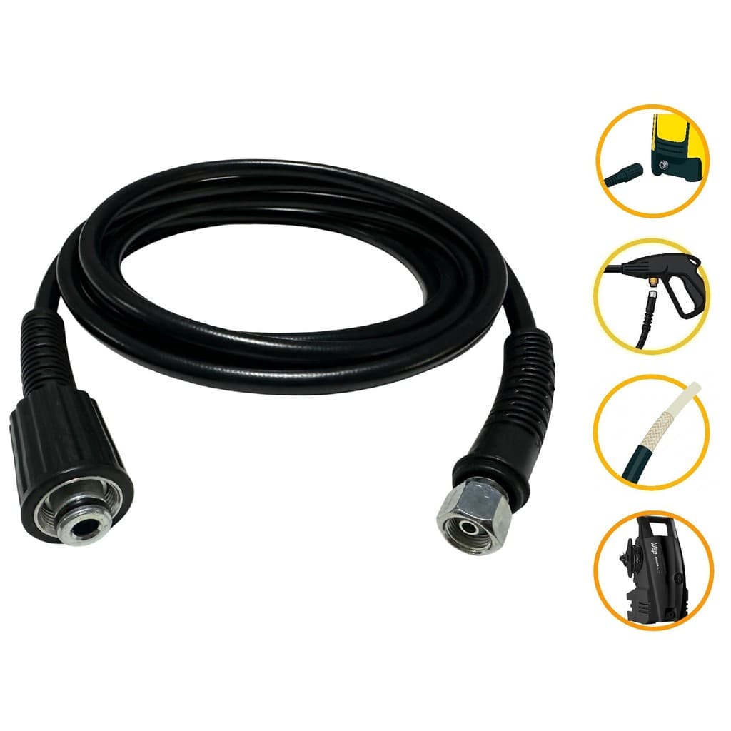 Mangueira de Nylon 3 Mts Wap Atacama Black Lavadora Pressão
