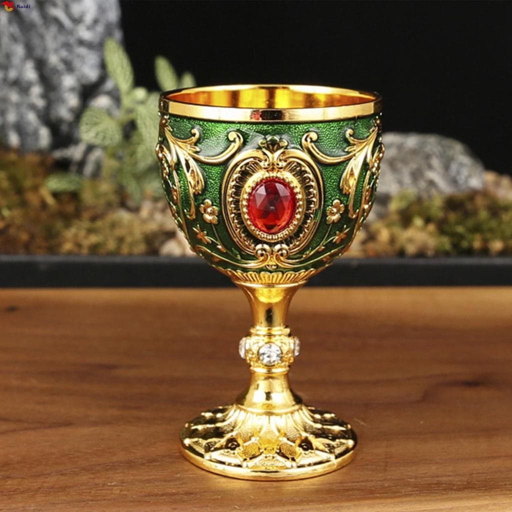 Cálice De Vinho Vintage Elegante Copo Real Taça De Ouro Para Presente Festivo De Inauguração