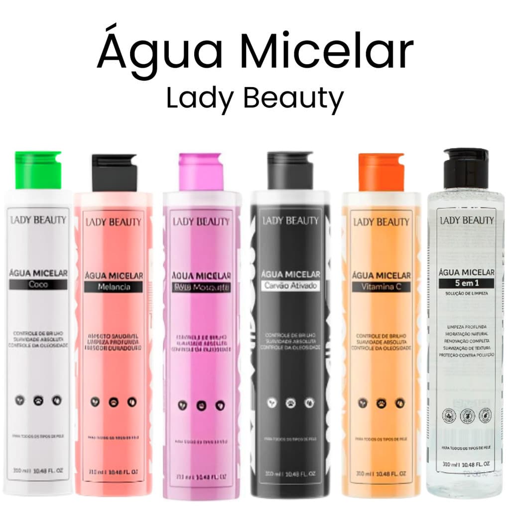 Água Micelar Para Limpeza Facial Lady Beauty