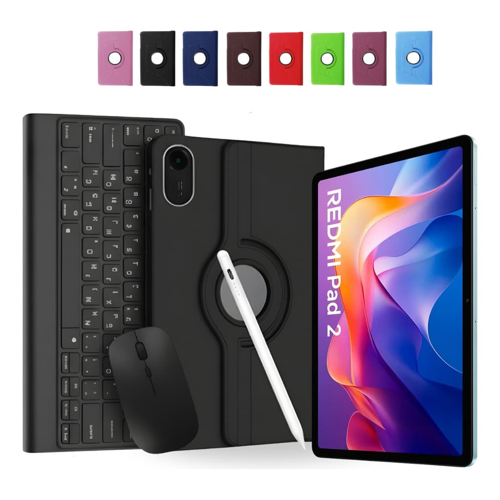 Kit Para Pad 2 Capa Giratoria Teclado E Mouse Caneta Pencil