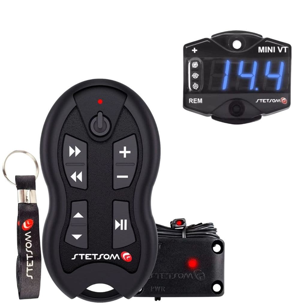 Controle Stetsom Sx1 Universal Longa Distância com Voltímetro Digital Mini VT LED Azul