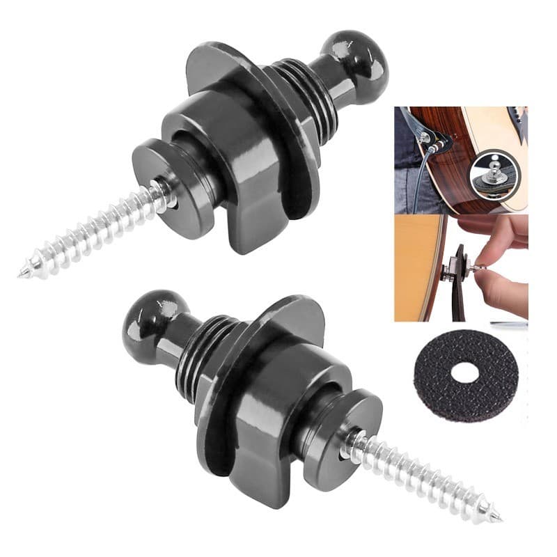 Strap Lock Trava de Correia Para Violão Guitarra Voik Par Strap Lock