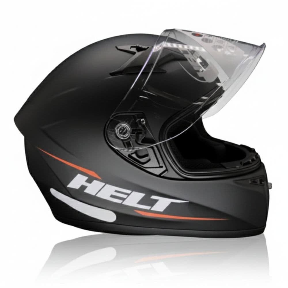 Capacete Integral Street Polar Preto Fosco Viseira Anti Risco Original 58 Helt Preto
