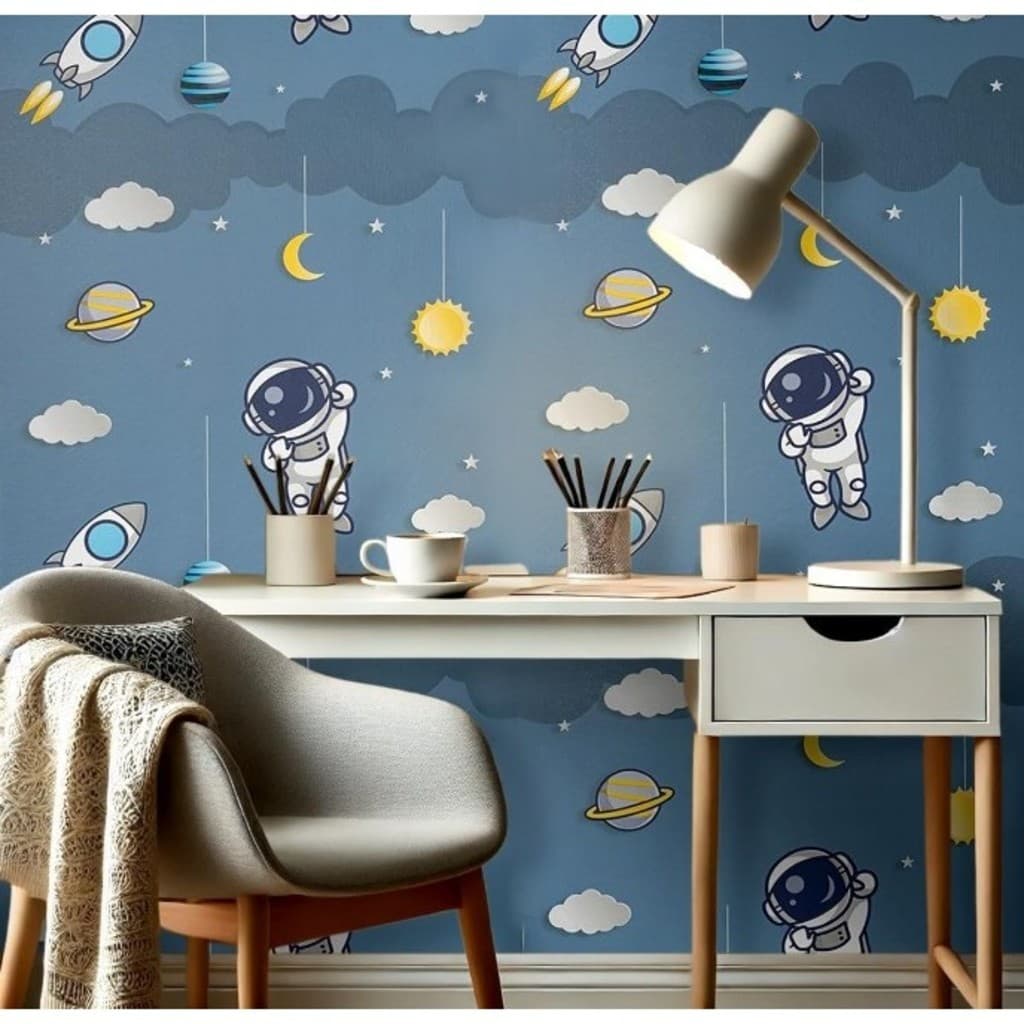 Papel de Parede Adesivo Infantil Rolo 5 metros x 45 centímetros Decorativo Quarto