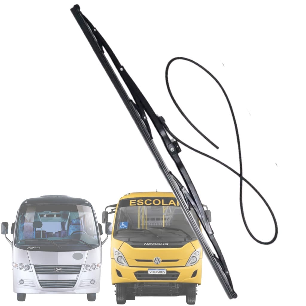 PALHETA 700MM 27" C/ ESGUICHO LIMPADOR PARABRISA ONIBUS MICRO-ONIBUS COMPATIVEL MARCOPOLO VOLARE